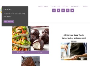 How thesugarfreediva.com looks like on a tablet such as an iPad.