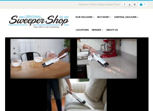 How thesweepershop.com looks like on a tablet such as an iPad.