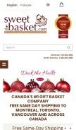How thesweetbasket.com looks like on a mobile device such as an iPhone.