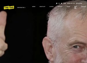 How thetab.com looks like on a tablet such as an iPad.