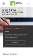 How thetaxinstitute.com looks like on a mobile device such as an iPhone.