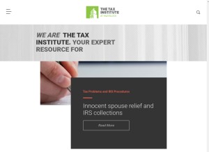 How thetaxinstitute.com looks like on a tablet such as an iPad.