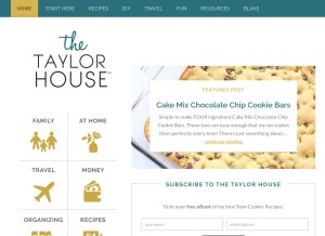How thetaylor-house.com looks like on a tablet such as an iPad.