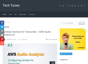How thetechnologyupdates.com looks like on a tablet such as an iPad.