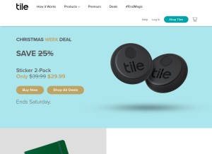 How thetileapp.com looks like on a tablet such as an iPad.