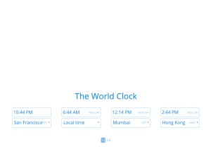 How thetimezoneconverter.com looks like on a tablet such as an iPad.