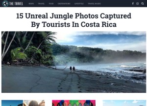 How thetravel.com looks like on a tablet such as an iPad.