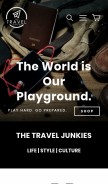 How thetraveljunkies.ca looks like on a mobile device such as an iPhone.