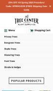 How thetreecenter.com looks like on a mobile device such as an iPhone.