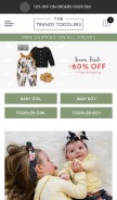 How thetrendytoddlers.com looks like on a mobile device such as an iPhone.