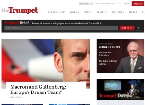 How thetrumpet.com looks like on a tablet such as an iPad.
