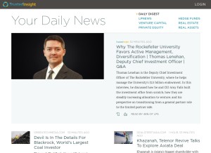 How thetrustedinsight.com looks like on a tablet such as an iPad.