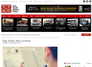 How thetruthaboutcars.com looks like on a tablet such as an iPad.
