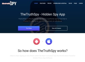 How thetruthspy.com looks like on a tablet such as an iPad.