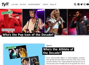 How thetylt.com looks like on a tablet such as an iPad.
