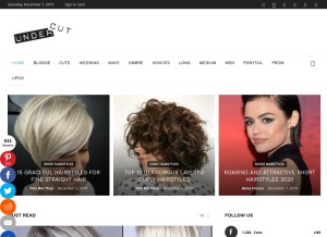 How theundercut.com looks like on a tablet such as an iPad.