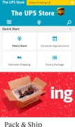 How theupsstore.com looks like on a mobile device such as an iPhone.