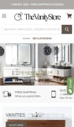 How thevanitystore.ca looks like on a mobile device such as an iPhone.