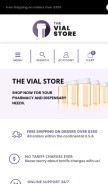 How thevialstore.com looks like on a mobile device such as an iPhone.