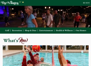 How thevillages.com looks like on a tablet such as an iPad.