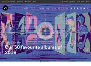 How thevinylfactory.com looks like on a tablet such as an iPad.