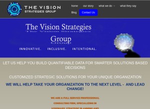 How thevisionstrategiesgroup.com looks like on a tablet such as an iPad.