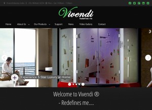 How thevivendi.com looks like on a tablet such as an iPad.