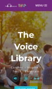 How thevoicelibrary.net looks like on a mobile device such as an iPhone.