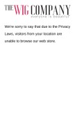 How thewigcompany.com looks like on a mobile device such as an iPhone.