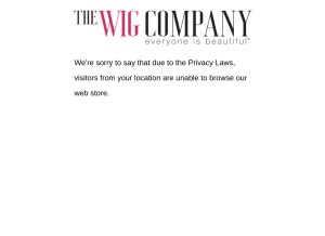 How thewigcompany.com looks like on a tablet such as an iPad.