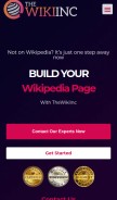 How thewikiinc.com looks like on a mobile device such as an iPhone.