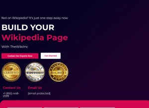 How thewikiinc.com looks like on a tablet such as an iPad.