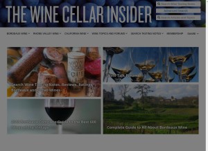 How thewinecellarinsider.com looks like on a tablet such as an iPad.