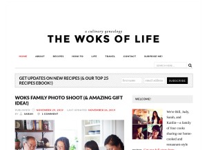 How thewoksoflife.com looks like on a tablet such as an iPad.