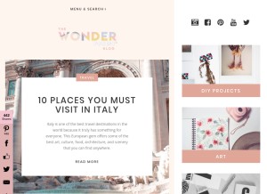 How thewonderforest.com looks like on a tablet such as an iPad.