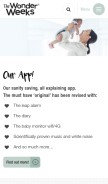 How thewonderweeks.com looks like on a mobile device such as an iPhone.