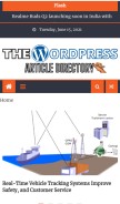 How thewordpressarticledirectory.com looks like on a mobile device such as an iPhone.