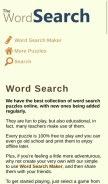 How thewordsearch.com looks like on a mobile device such as an iPhone.