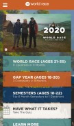 How theworldrace.org looks like on a mobile device such as an iPhone.