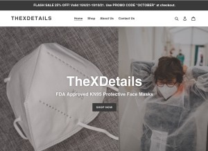 How thexdetails.com looks like on a tablet such as an iPad.
