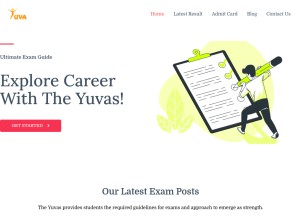 How theyuvas.com looks like on a tablet such as an iPad.