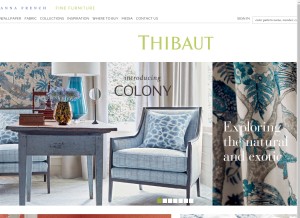 How thibautdesign.com looks like on a tablet such as an iPad.