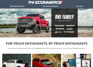 How thiecommerce.com looks like on a tablet such as an iPad.