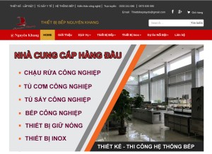 How thietbibepnguyenkhang.com looks like on a tablet such as an iPad.