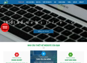 How thietkewebnhanh247.com looks like on a tablet such as an iPad.