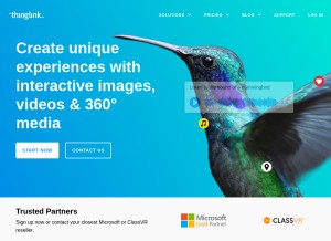 How thinglink.com looks like on a tablet such as an iPad.
