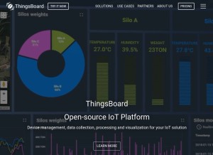 How thingsboard.io looks like on a tablet such as an iPad.