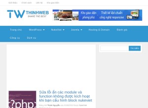 How thinhweb.com looks like on a tablet such as an iPad.