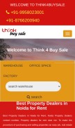 How think4buysale.in looks like on a mobile device such as an iPhone.