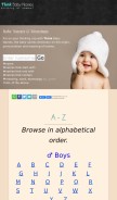 How thinkbabynames.com looks like on a mobile device such as an iPhone.